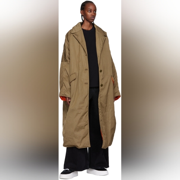 MM6 Maison Margiela Khaki Padded Coat size XL(46) BNWT - Picture 3 of 13